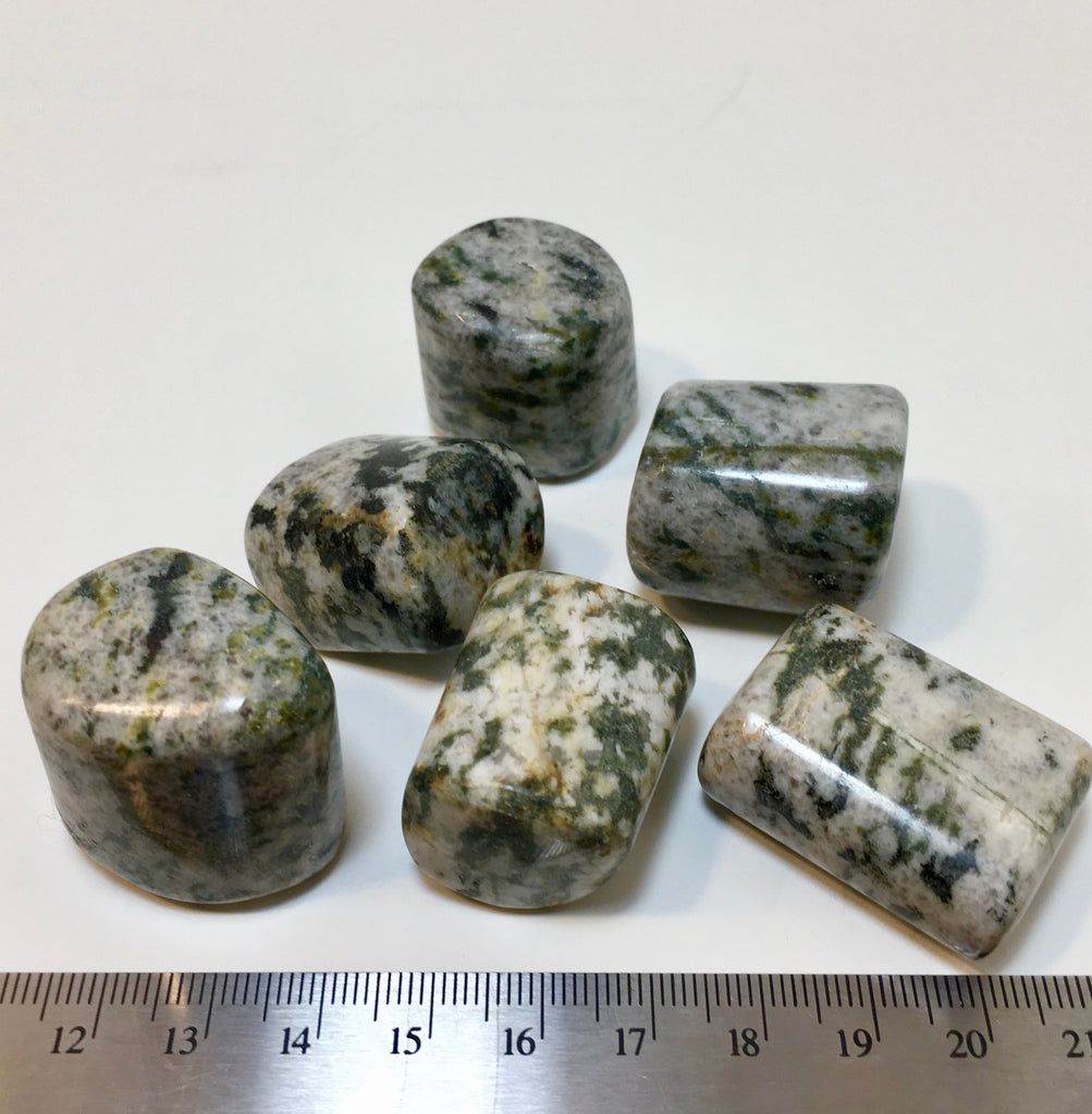 Green Tourmaline in Quartz Tumbled - 7.99