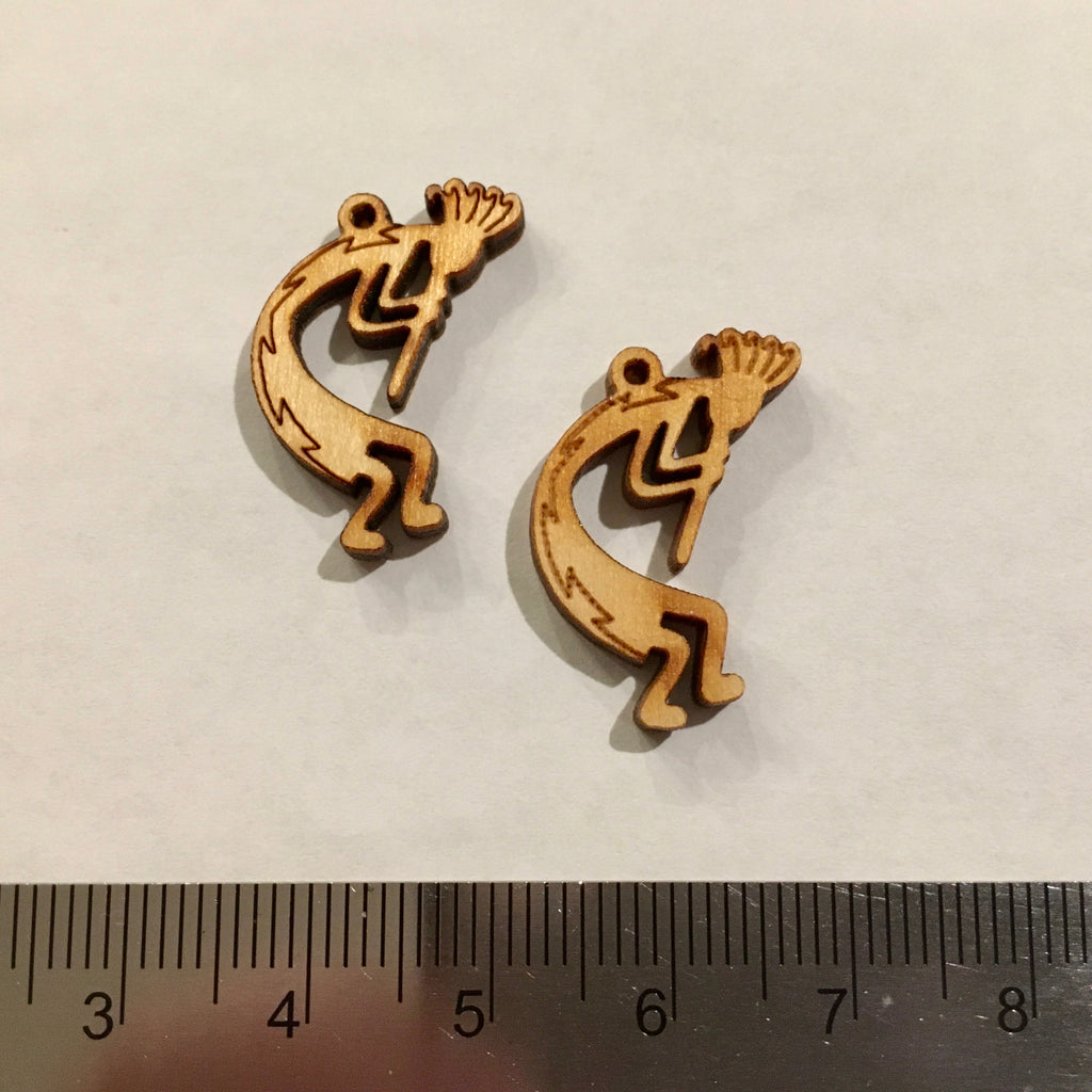 Wooden Kokopelli Charm - 2.99 - now 0.49!