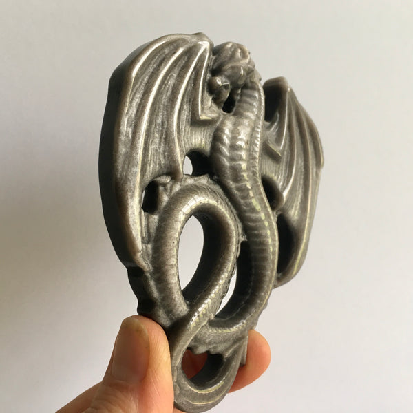 Silver Sheen Obsidian Dragon - 49.99