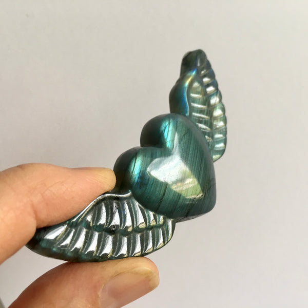 Labradorite Heart with Wings - 27.99