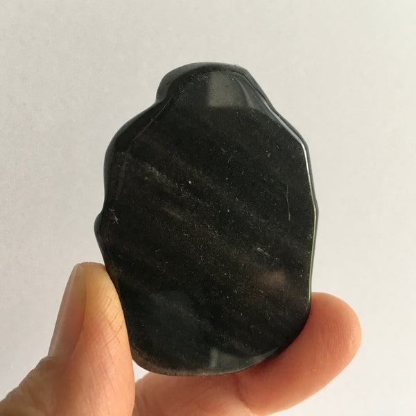 Silver Sheen Obsidian Buddha Head - 27.99