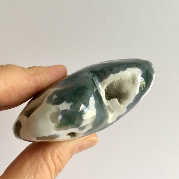 Moss Agate Palm Stone - 27.95