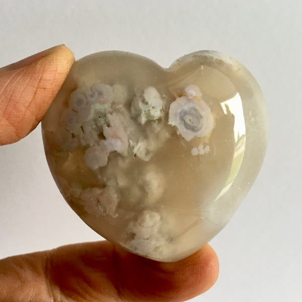 Flower Agate Heart - 24.99