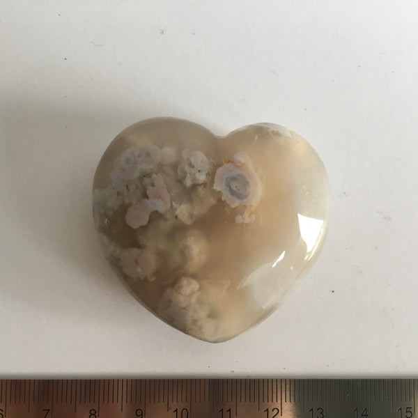 Flower Agate Heart - 24.99