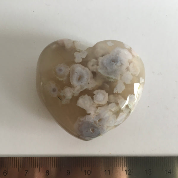 Flower Agate Heart - 24.99