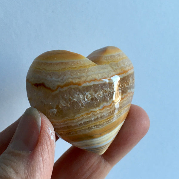 Banded Aragonite Heart - 17.99