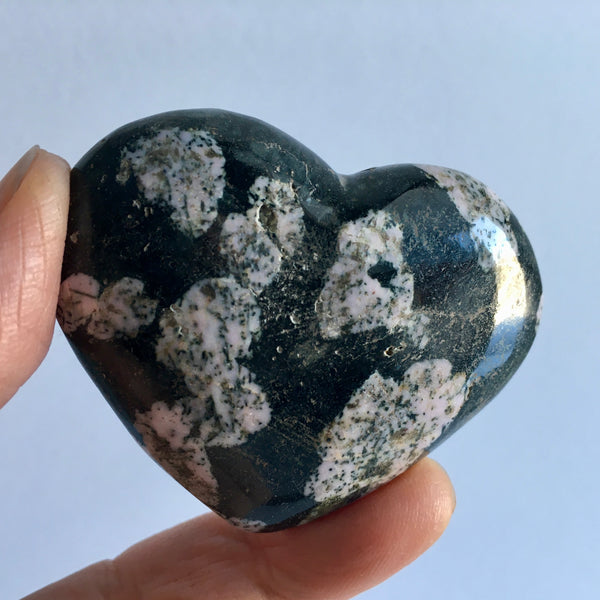 Pink Thulite in Black Jade - 24.99