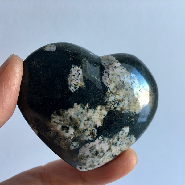 Pink Thulite in Black Jade - 24.99