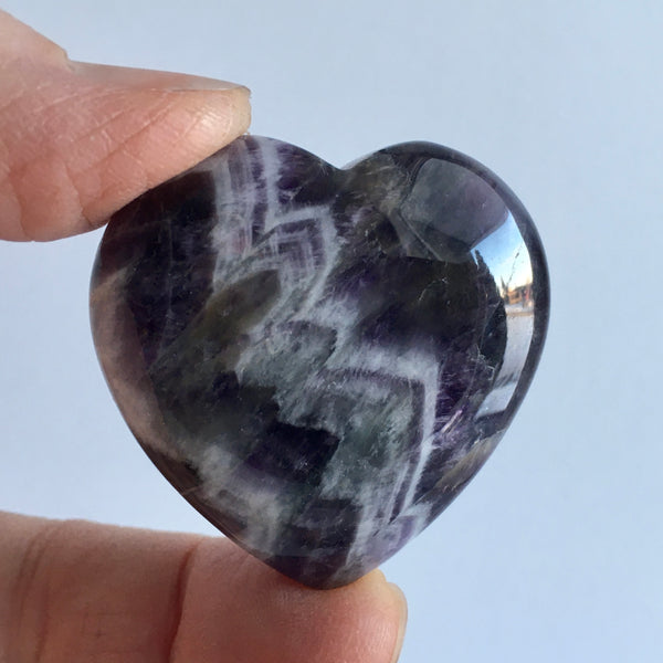 Chevron Amethyst Heart - 11.99