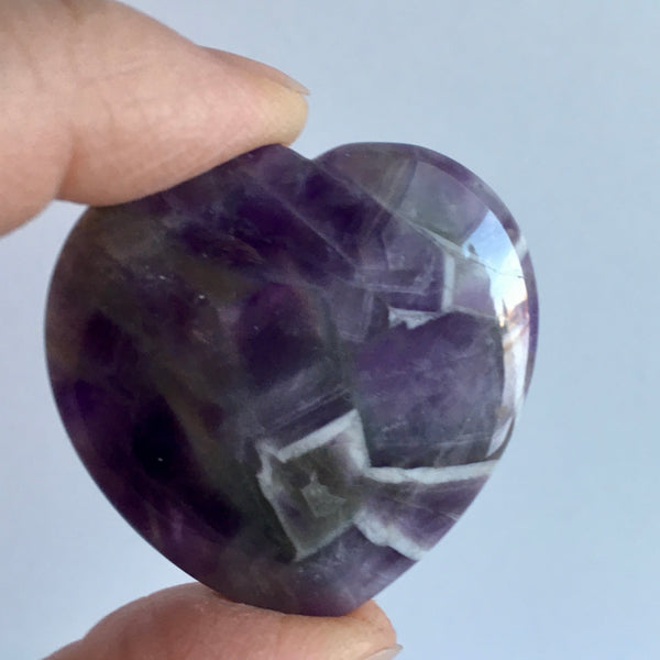 Chevron Amethyst Heart - 11.99