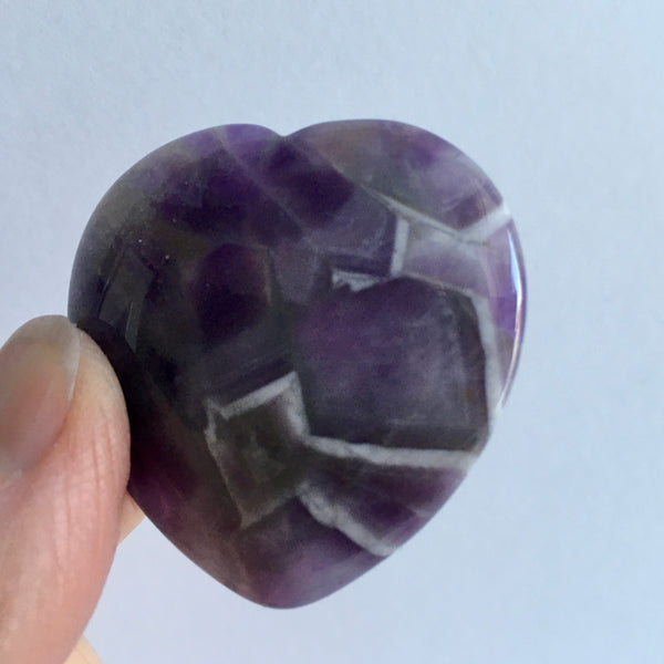 Chevron Amethyst Heart - 11.99
