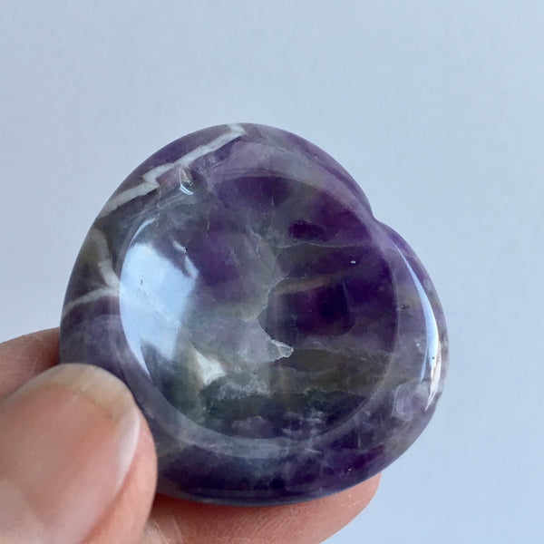 Chevron Amethyst Heart - 11.99