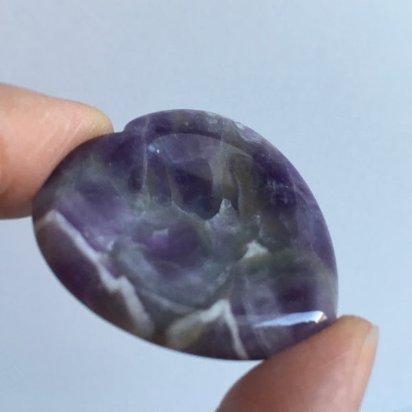 Chevron Amethyst Heart - 11.99