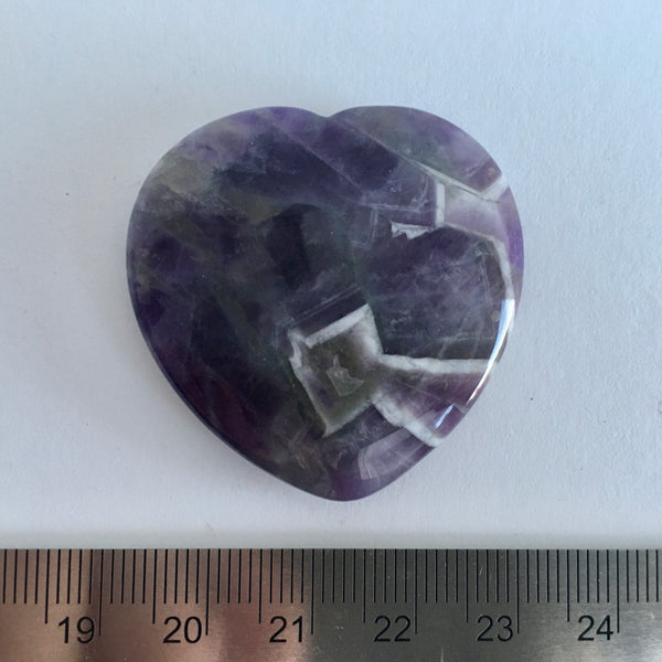 Chevron Amethyst Heart - 11.99