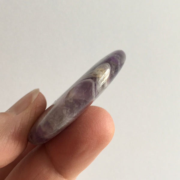 Chevron Amethyst Palm Stone - 11.99