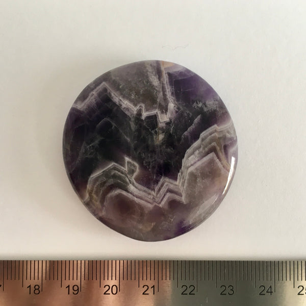 Chevron Amethyst Palm Stone - 11.99