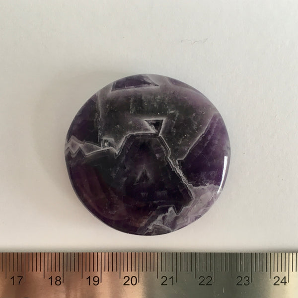 Chevron Amethyst Palm Stone - 11.99