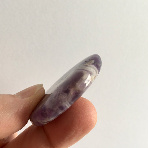 Chevron Amethyst Palm Stone - 8.99