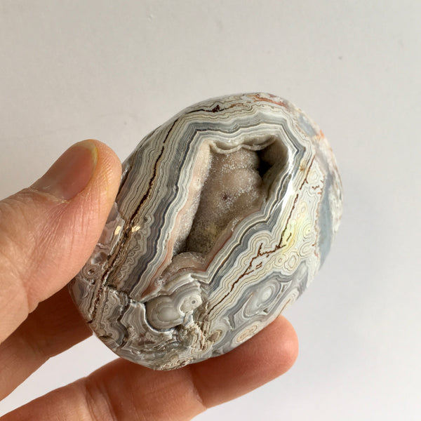 Crazy Lace Agate Palm Stone - 19.99
