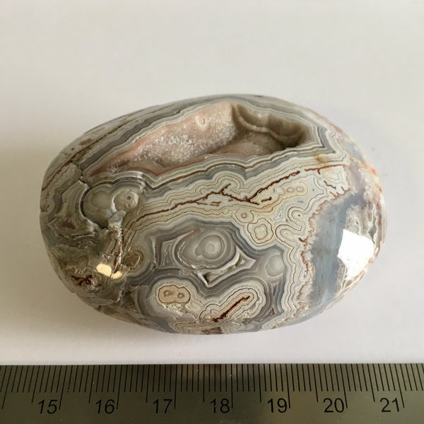 Crazy Lace Agate Palm Stone - 19.99