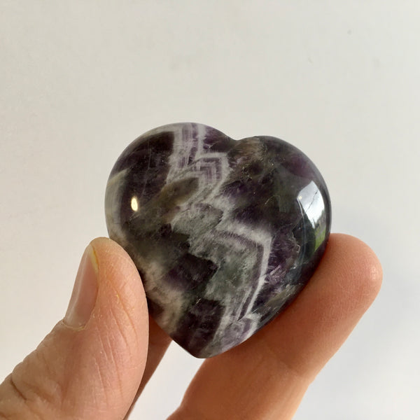 Chevron Amethyst Heart - 11.99