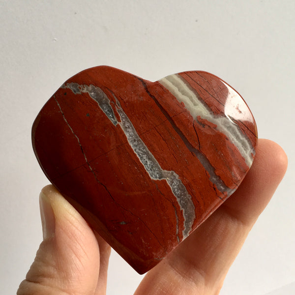 Red Flower Jasper Heart - 25.95