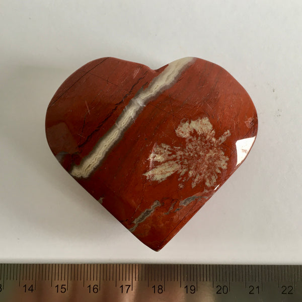 Red Flower Jasper Heart - 25.95