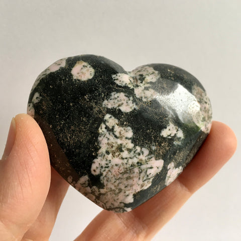 Pink Thulite in Black Jade - 24.99