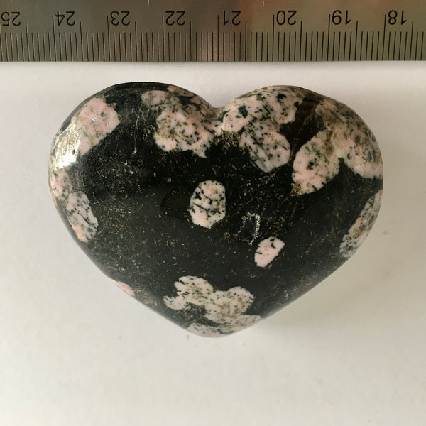 Pink Thulite in Black Jade - 24.99