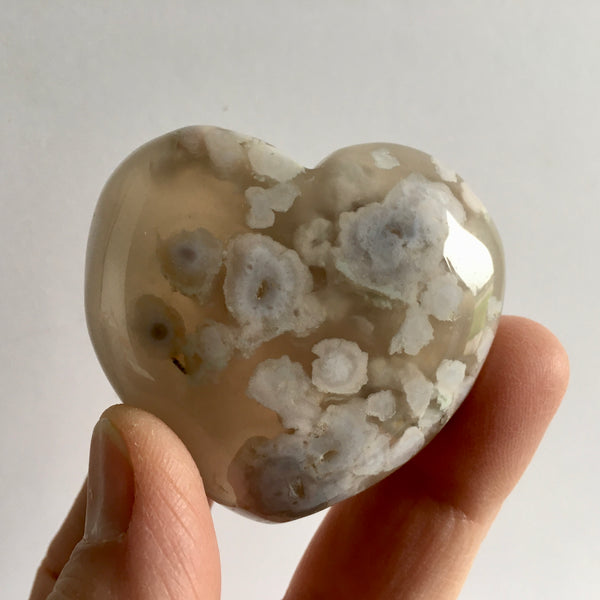 Flower Agate Heart - 24.99