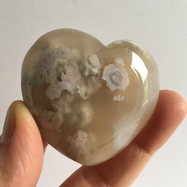 Flower Agate Heart - 24.99