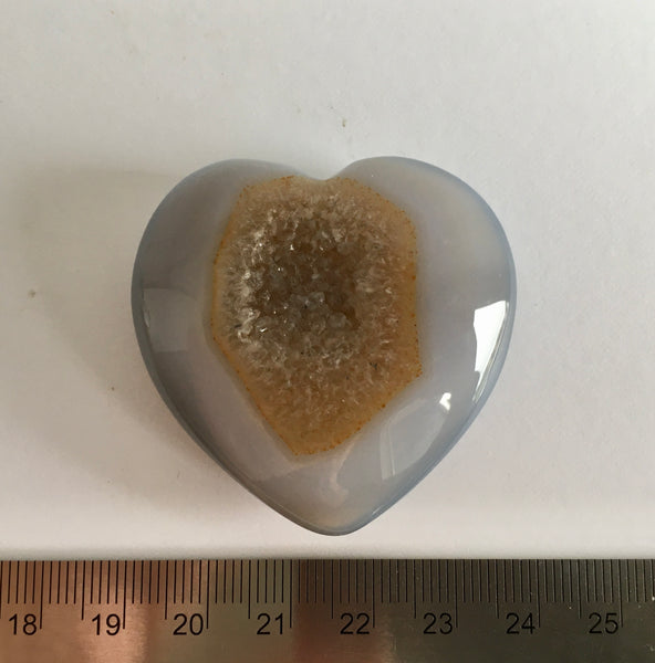 Agate Quartz Druzy Heart -24.95