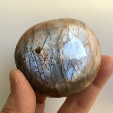 Peach Grey Moonstone - 39.95