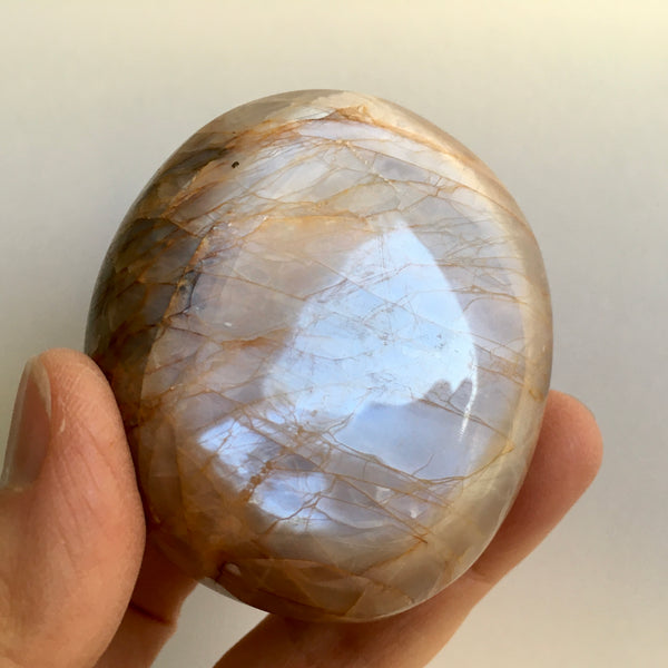 Peach Grey Moonstone - 39.95