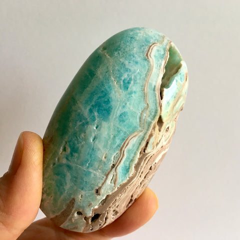 Blue Aragonite  Palm - 39.95
