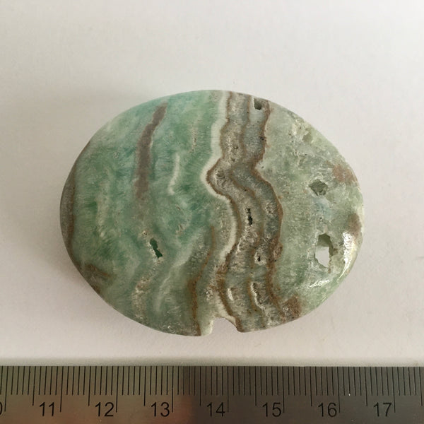 Pistachio Aragonite Palm Stone - 20.99