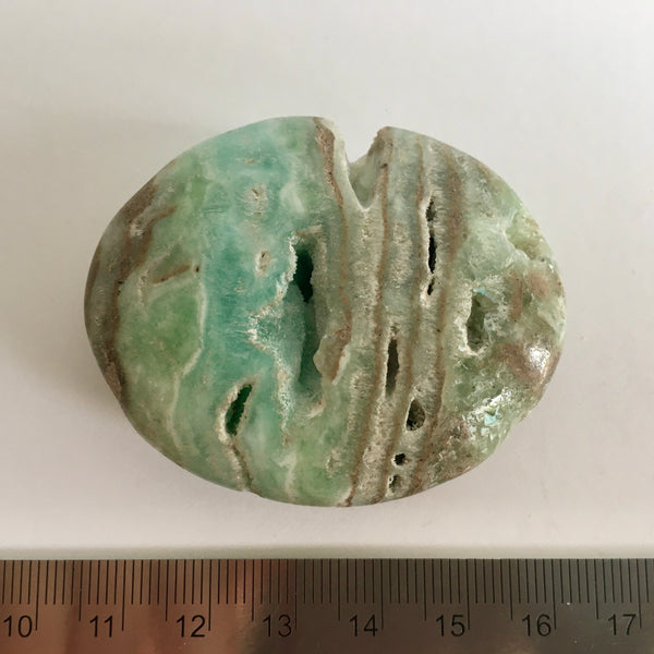 Pistachio Aragonite Palm Stone - 20.99