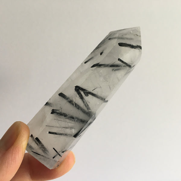 Black Tourmaline in Quartz Tower - 29.95