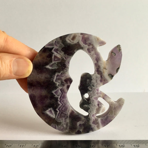 Dream Amethyst Moon & Fairy Carving - 49.99