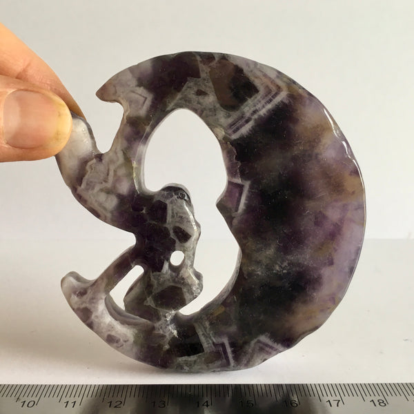 Dream Amethyst Moon & Fairy Carving - 49.99