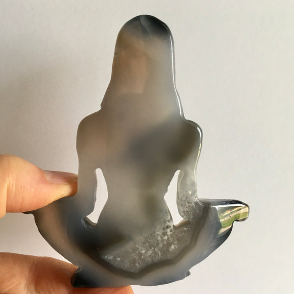 Agate Druzy Yoga Carving - 49.98