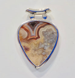 Crazy Lace Agate Pendant - 87.88
