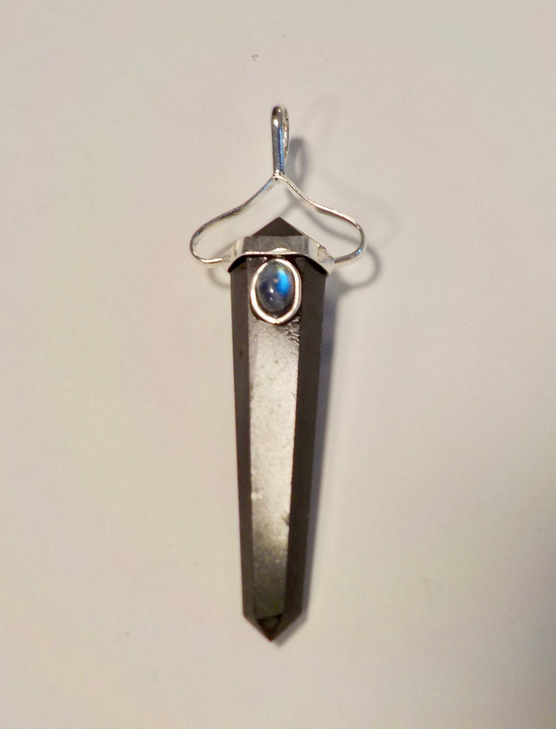 Black Tourmaline & Moonstone Pendant - 15.99 - 50% Off