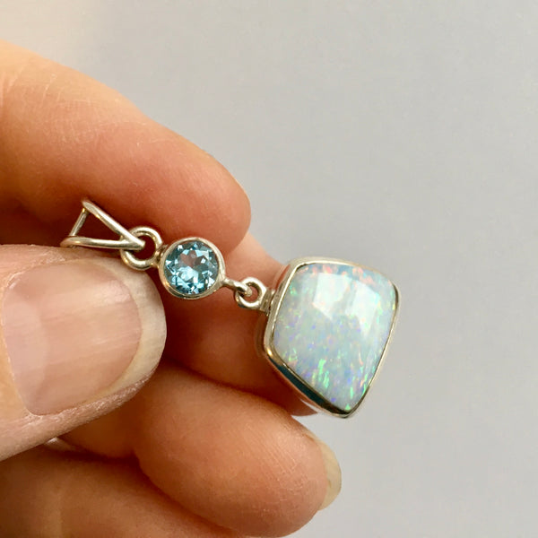 Triplet Opal with Blue Topaz - Pendant