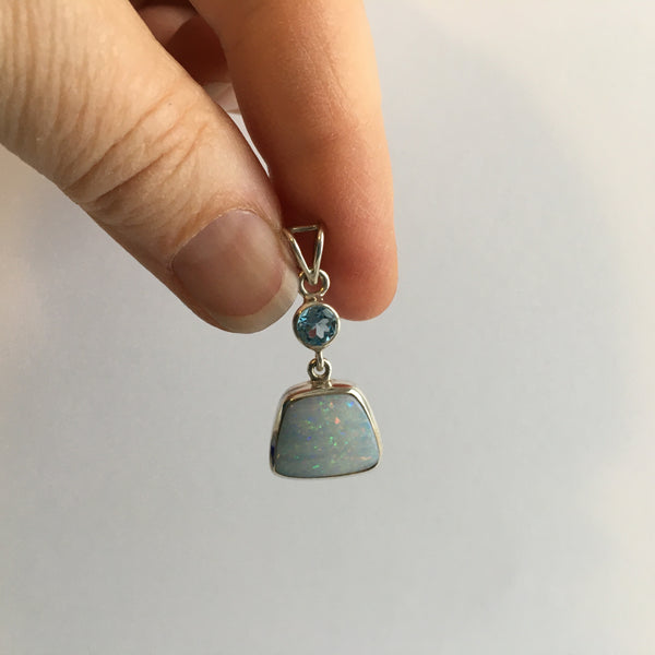 Triplet Opal with Blue Topaz - Pendant