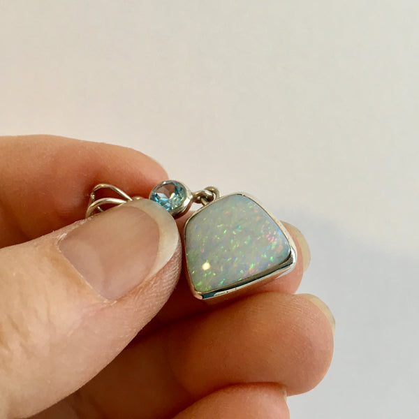 Triplet Opal with Blue Topaz - Pendant