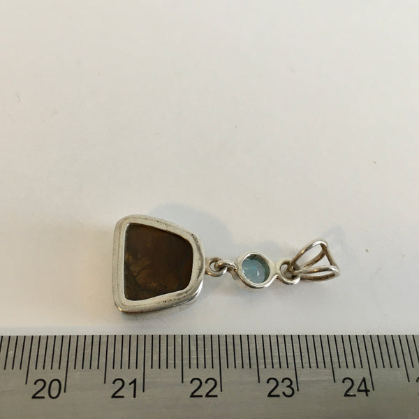 Triplet Opal with Blue Topaz - Pendant