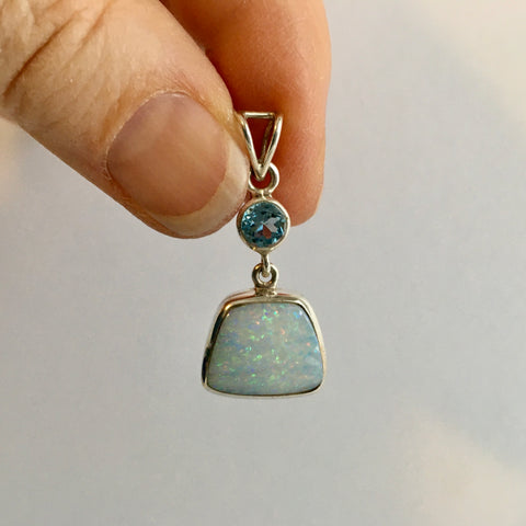 Triplet Opal with Blue Topaz - Pendant