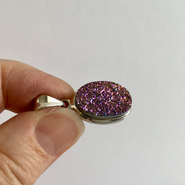 Titanium Aura Druzy Pendant - 54.99