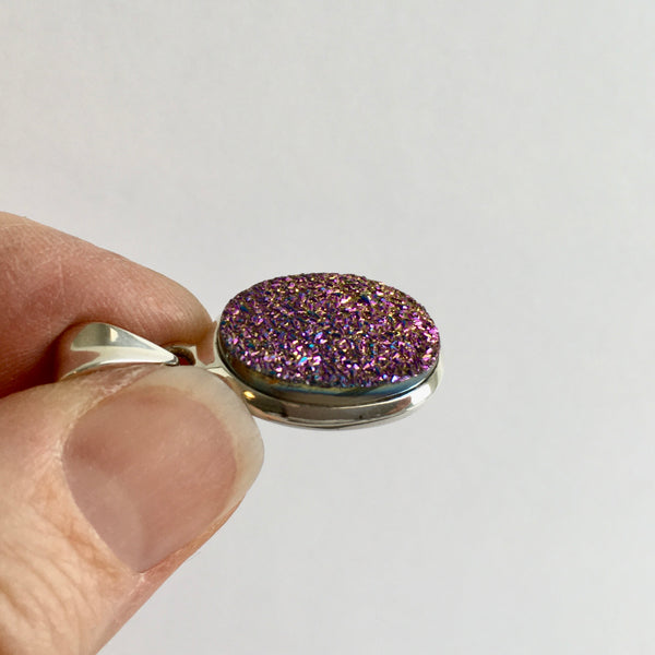 Titanium Aura Druzy Pendant - 54.99